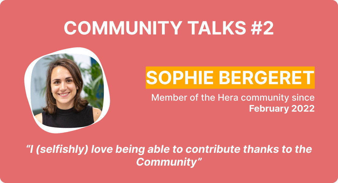 Community Talks #2 - Sophie Bergeret